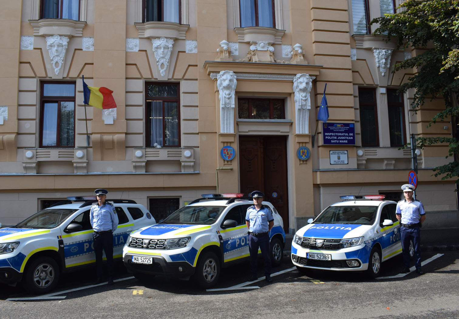 Új autók és felszerelés a szatmári rendőröknek