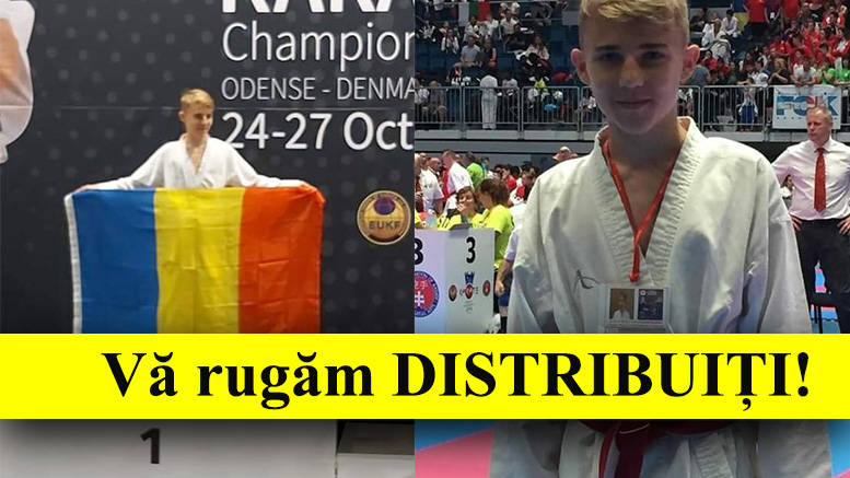 Un tânăr (14 ani) sportiv de excepție din Satu Mare are nevoie de ajutorul nostru. Se luptă cu o boală cruntă