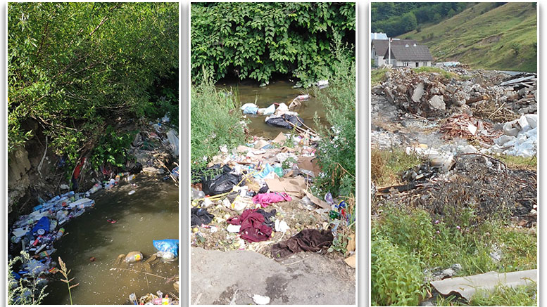 FOTO. Cursurile de ape, transformate în gropi de gunoi. Cei de la Apele Române fac un apel la cetățeni și autorități