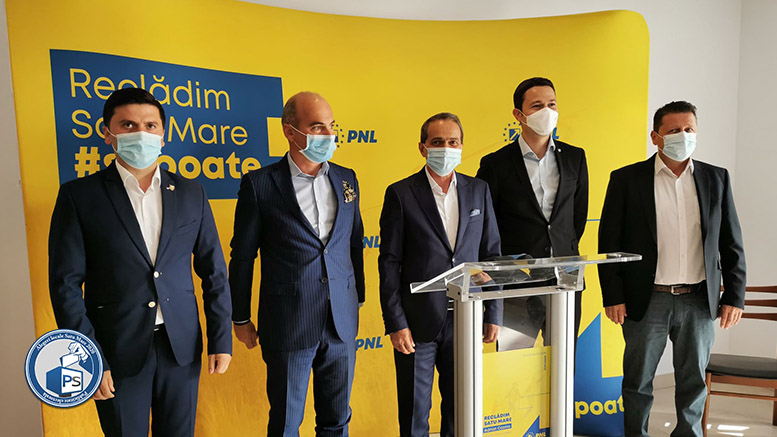 FOTO/VIDEO. Tandemul Cozma-Albu, susținut de liderii PNL. Rareș Bogdan și Sighiartău, la Satu Mare