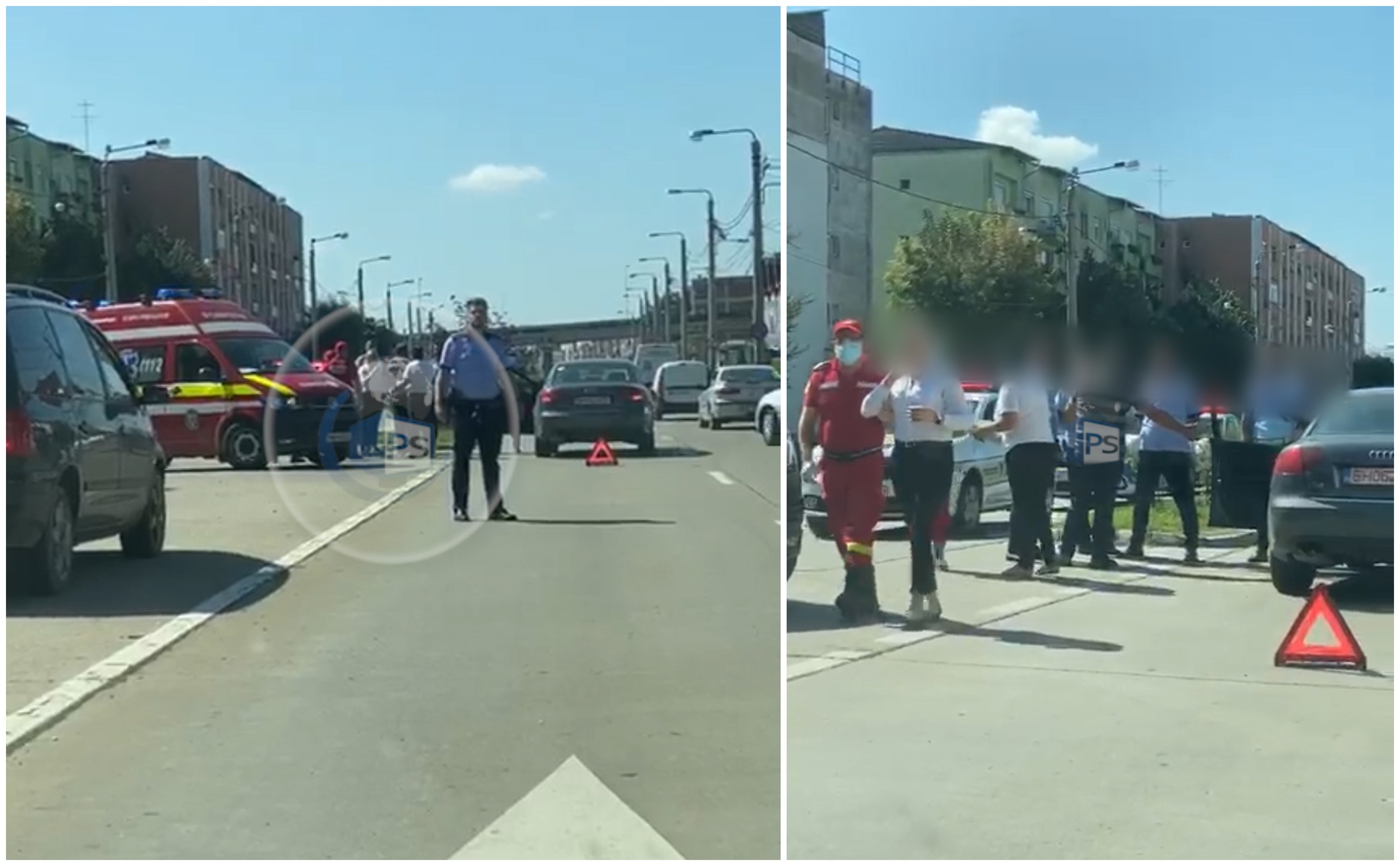 VIDEO. Accident pe Drumul Botizului. Implicat și un șofer începător, a intervenit SMURD-ul