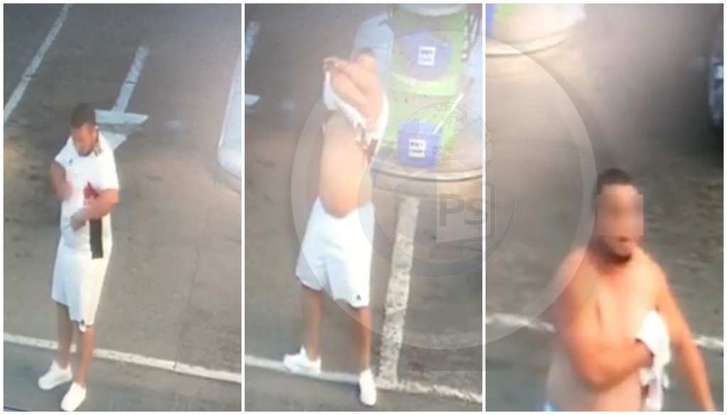 FOTOGALERIE. Primele imagini cu înjunghierea de la benzinăria din municipiul Satu Mare