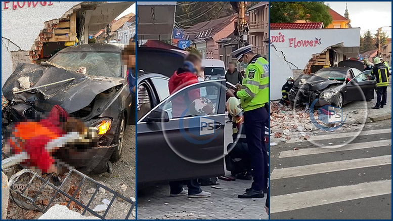 FOTO/VIDEO. Accident grav în municipiul Satu Mare. Ce spun pompierii