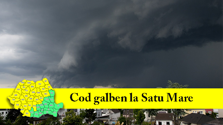 Satu Mare va intra sub Cod galben furtună și ploi torențiale