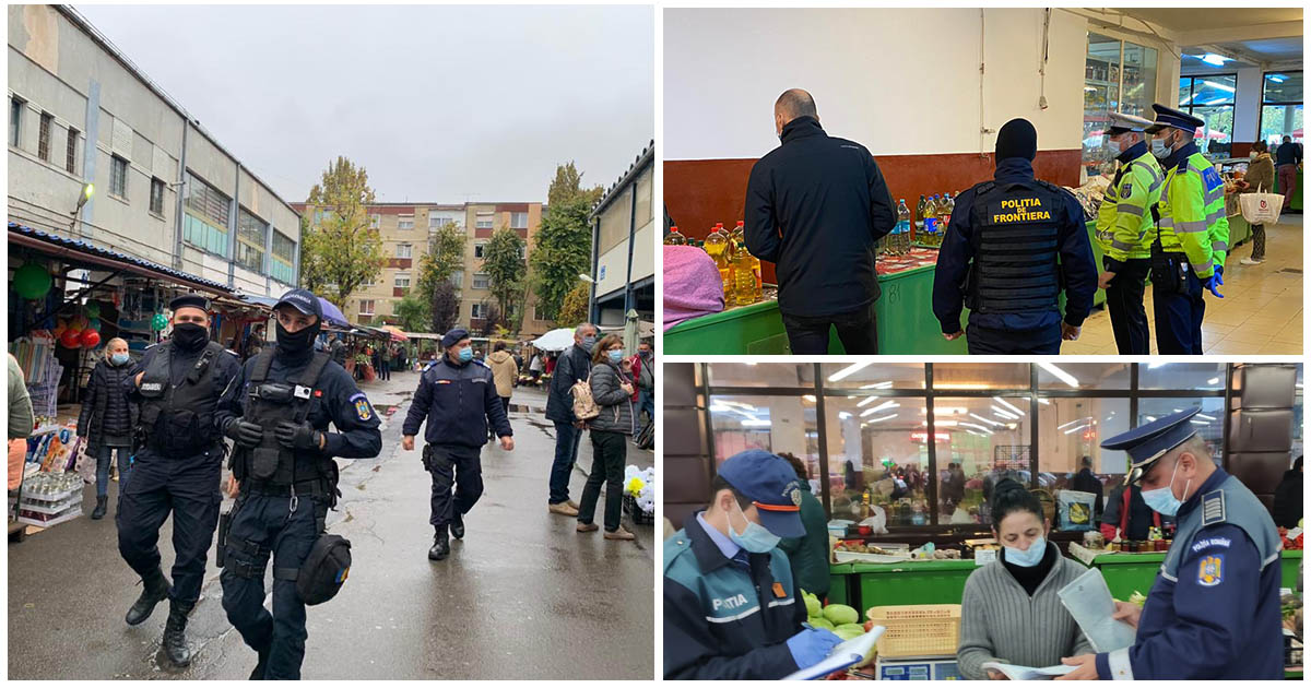 FOTO. Controale anti-COVID în piețele din Satu Mare. Sancțiuni de zeci de mii de lei