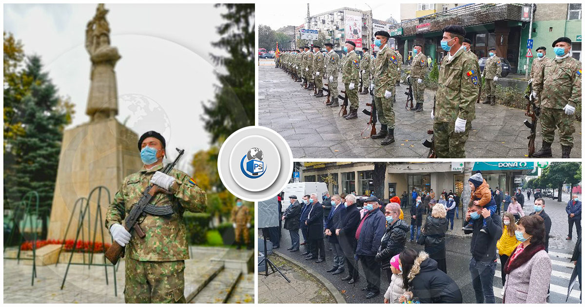 FOTO/VIDEO. Ziua Armatei, în vremea pandemiei: Fără discursuri și blindate, militarii au purtat măști de protecție