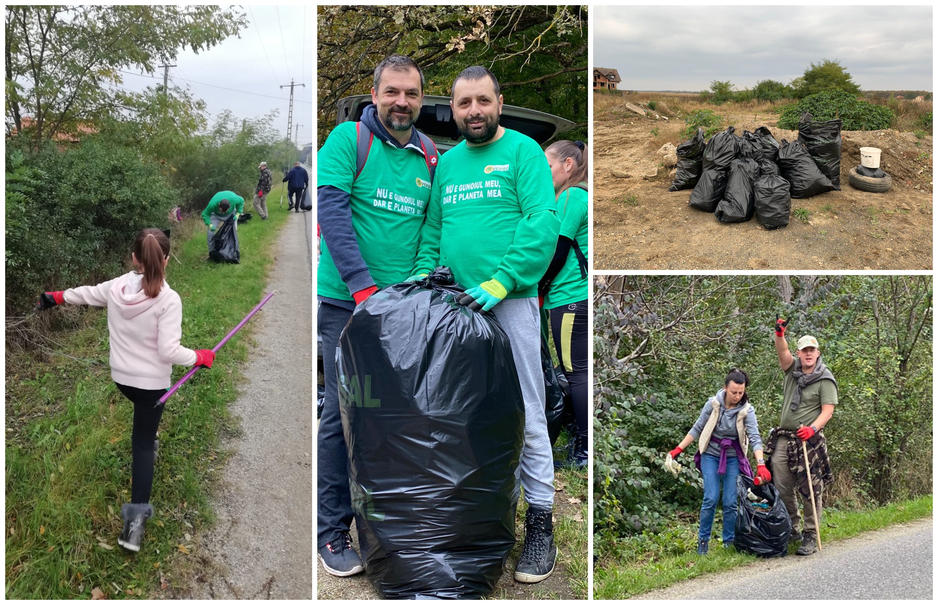 FOTOGALERIE. Munți de gunoaie strânși de activiști sătmăreni în județ! Au pus umărul, cu mic cu mare
