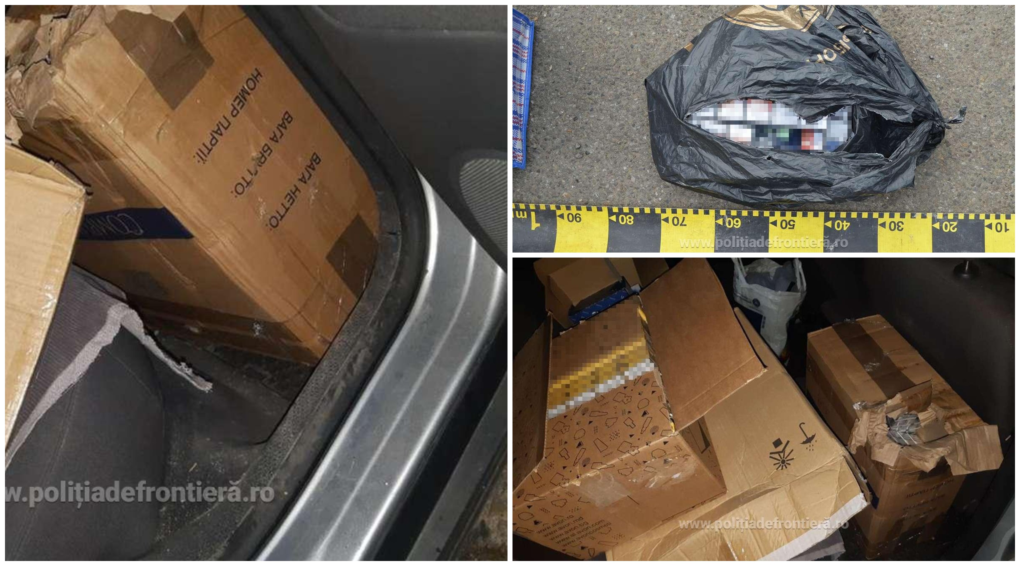 FOTO. Ca-n filmele de comedie. Un sătmărean ”s-a trezit” cu o mașină plină cu țigări în curte