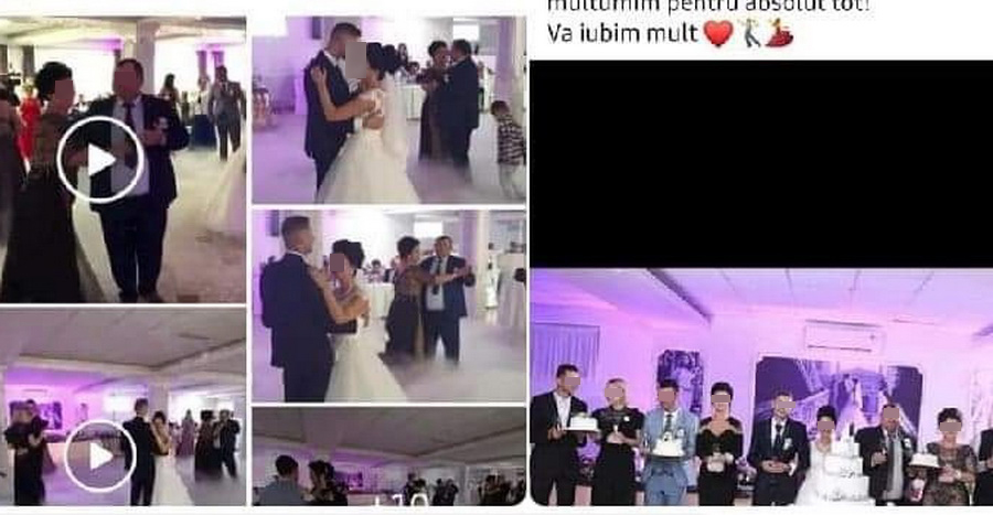 FOTO. Mireasă infectată cu COVID, dosar penal ca și ”dar de nuntă” din partea Poliției