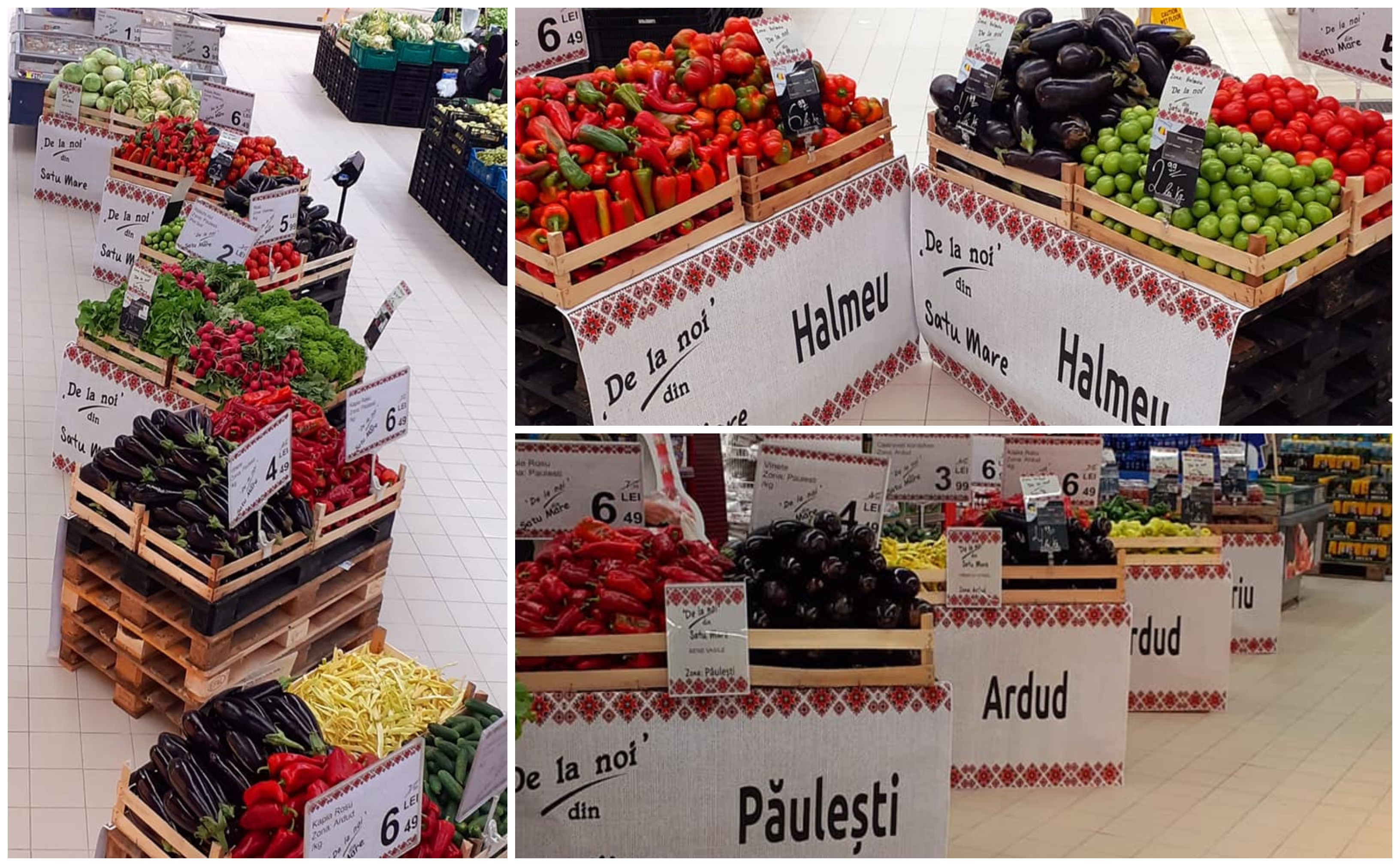 FOTOGALERIE. Standuri ale producătorilor din județ la un supermarket din Satu Mare
