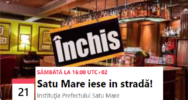 Protestul împotriva carantinei din Satu Mare a fost anulat! Amenzi de până la 15.000 lei riscau organizatorii