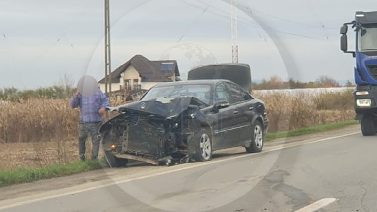 FOTO. Accident rutier pe DN 19, între Botiz și Ciuperceni
