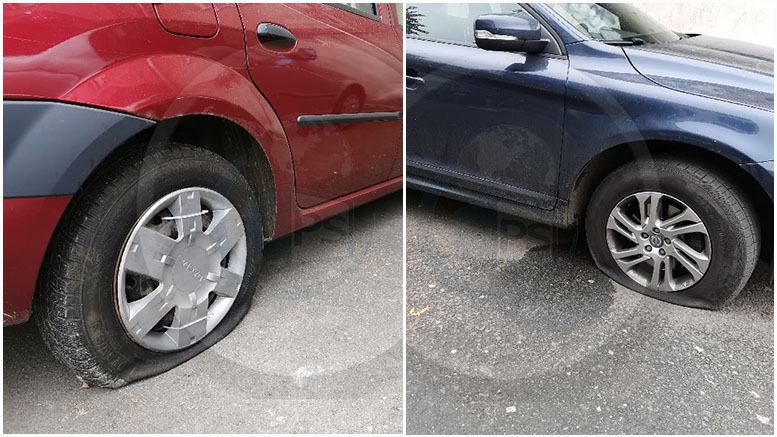O femeie a distrus mai multe mașini, în Satu Mare. Le-a tăiat pneurile și le-a zgâriat caroseria