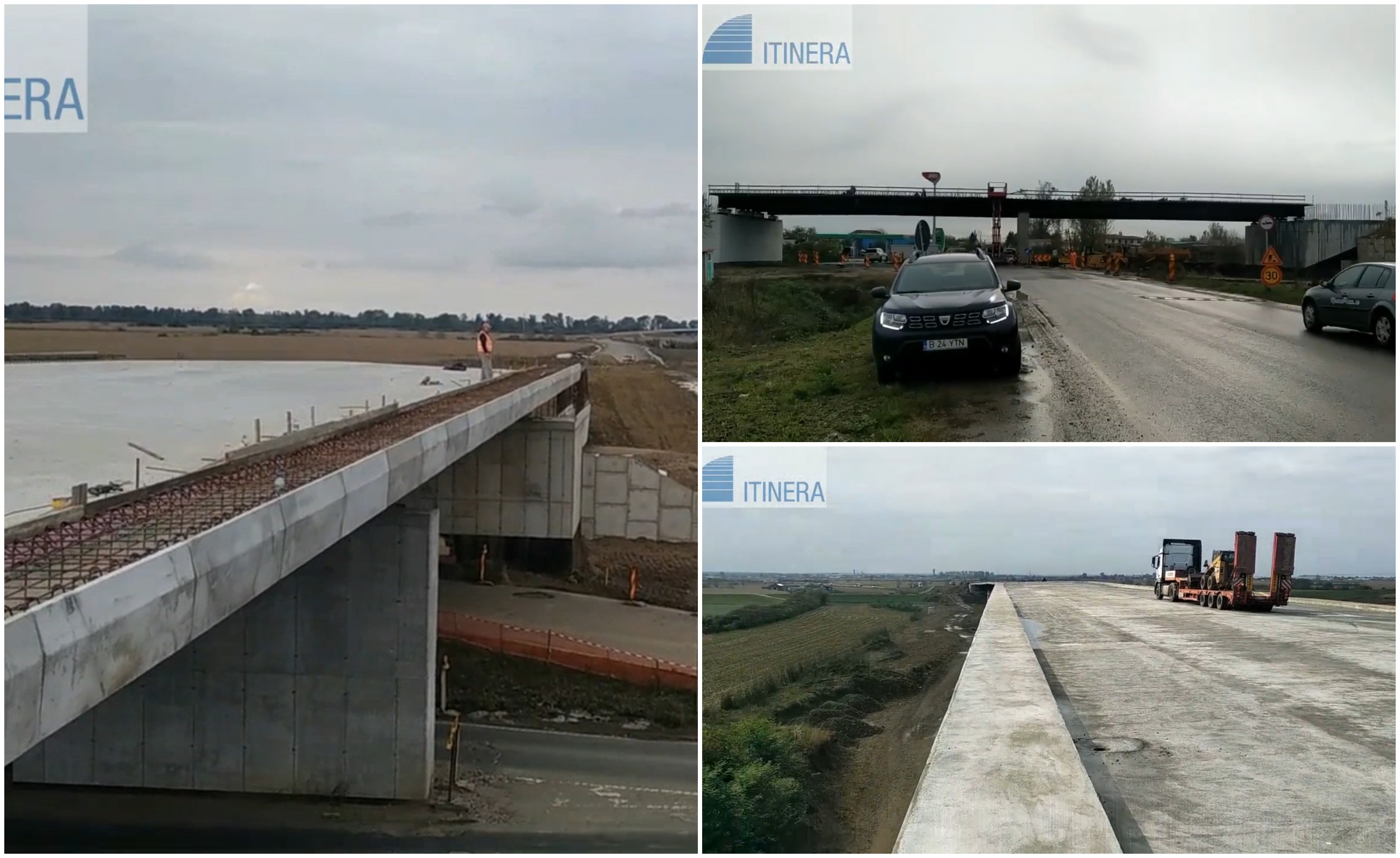 FOTO/VIDEO. Podul peste Someș, de pe centura Sătmarului, deschis până la finalul anului