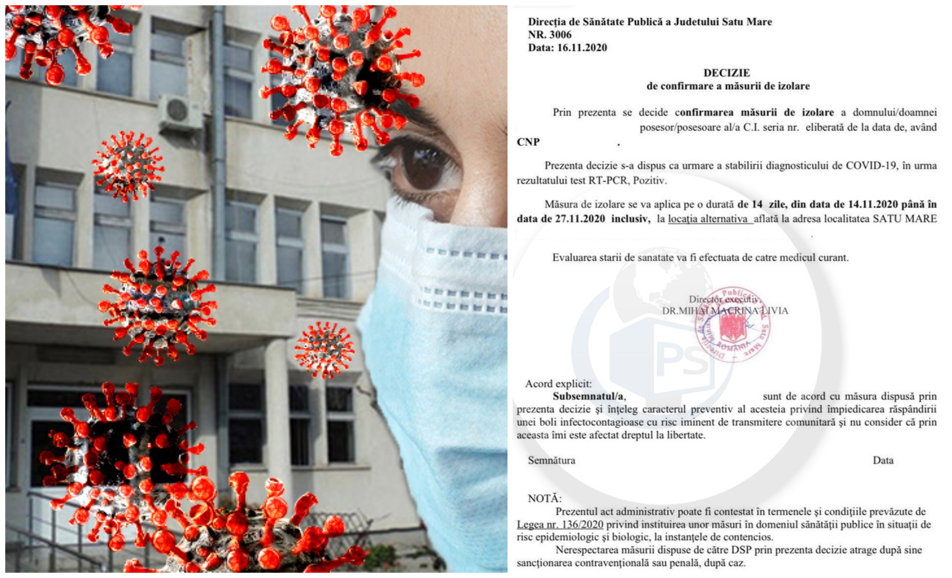 FOTO. DSP explică cazul sătmăreanului care susține că a fost declarat pozitiv fără să fie testat