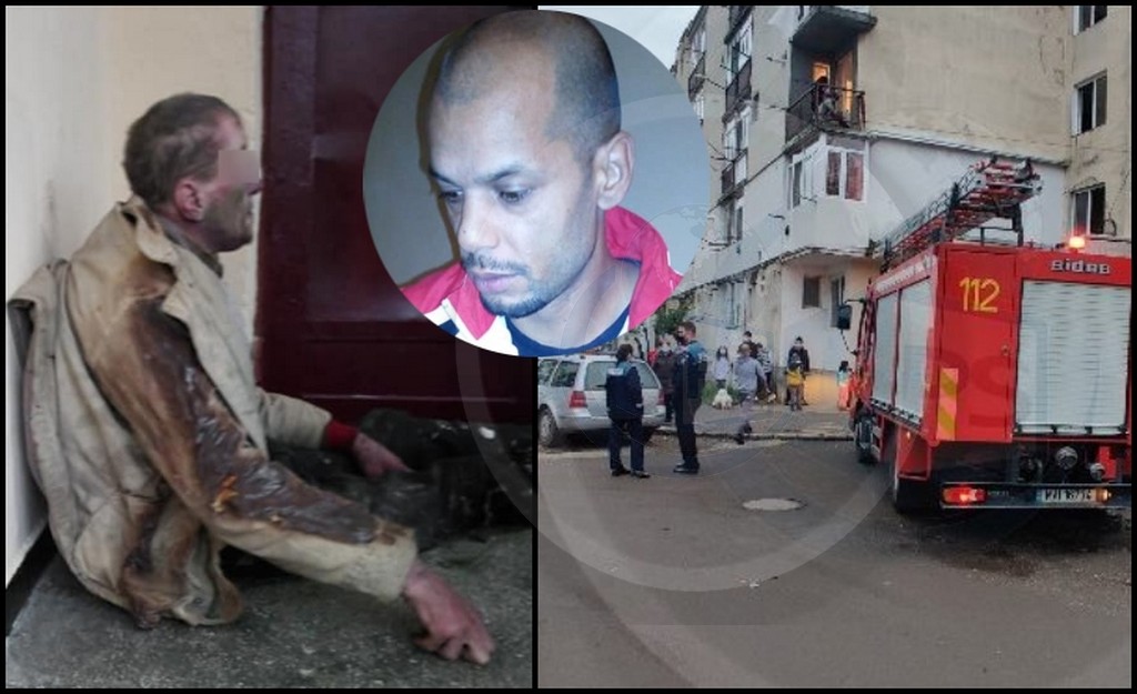 FOTO/VIDEO. Eroul de la Satu Mare. A salvat un om dintr-un apartament în flăcări