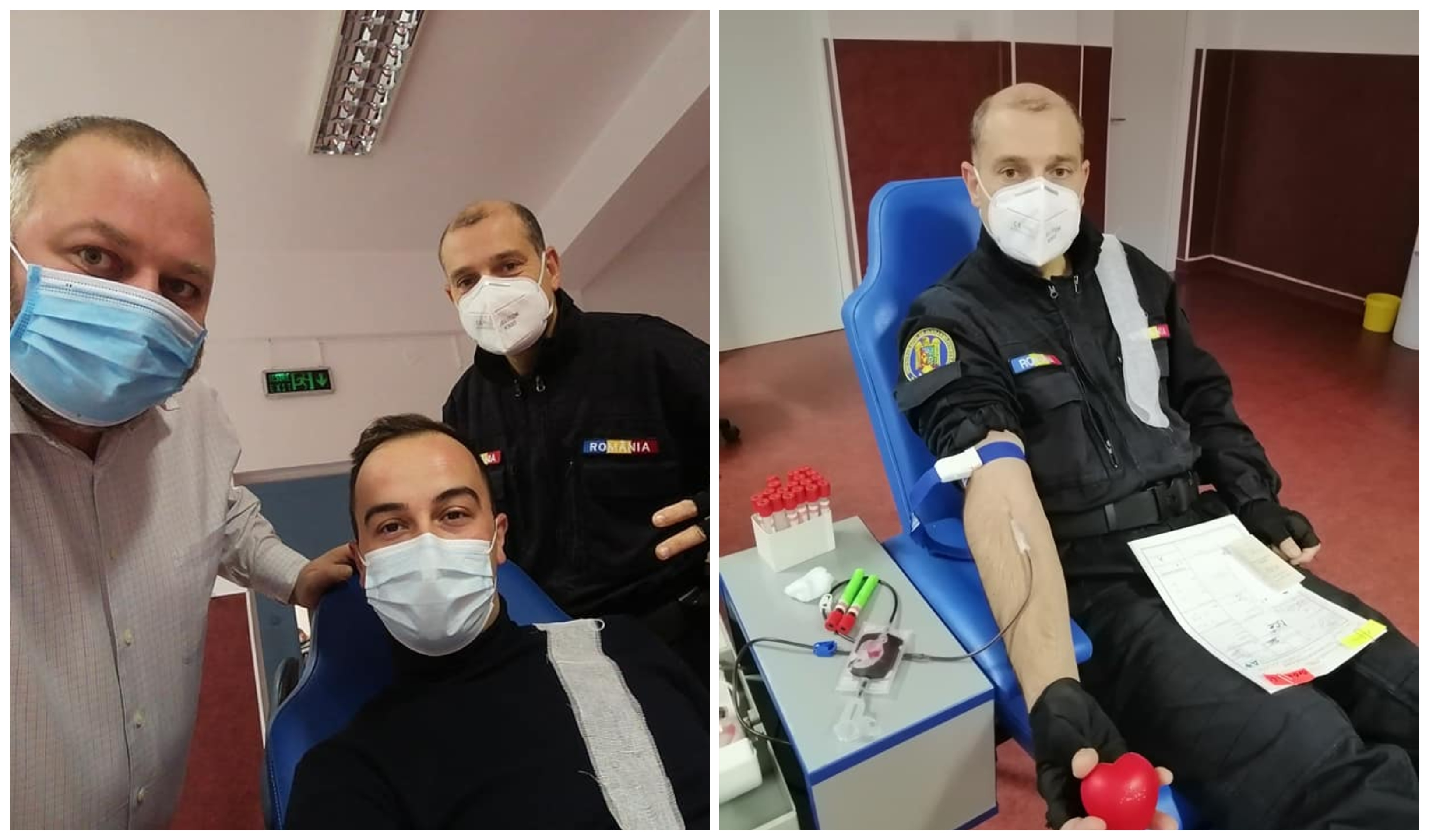 FOTO. Jandarmii din Satu Mare donează sânge! Pentru a salva bolnavii din spitale