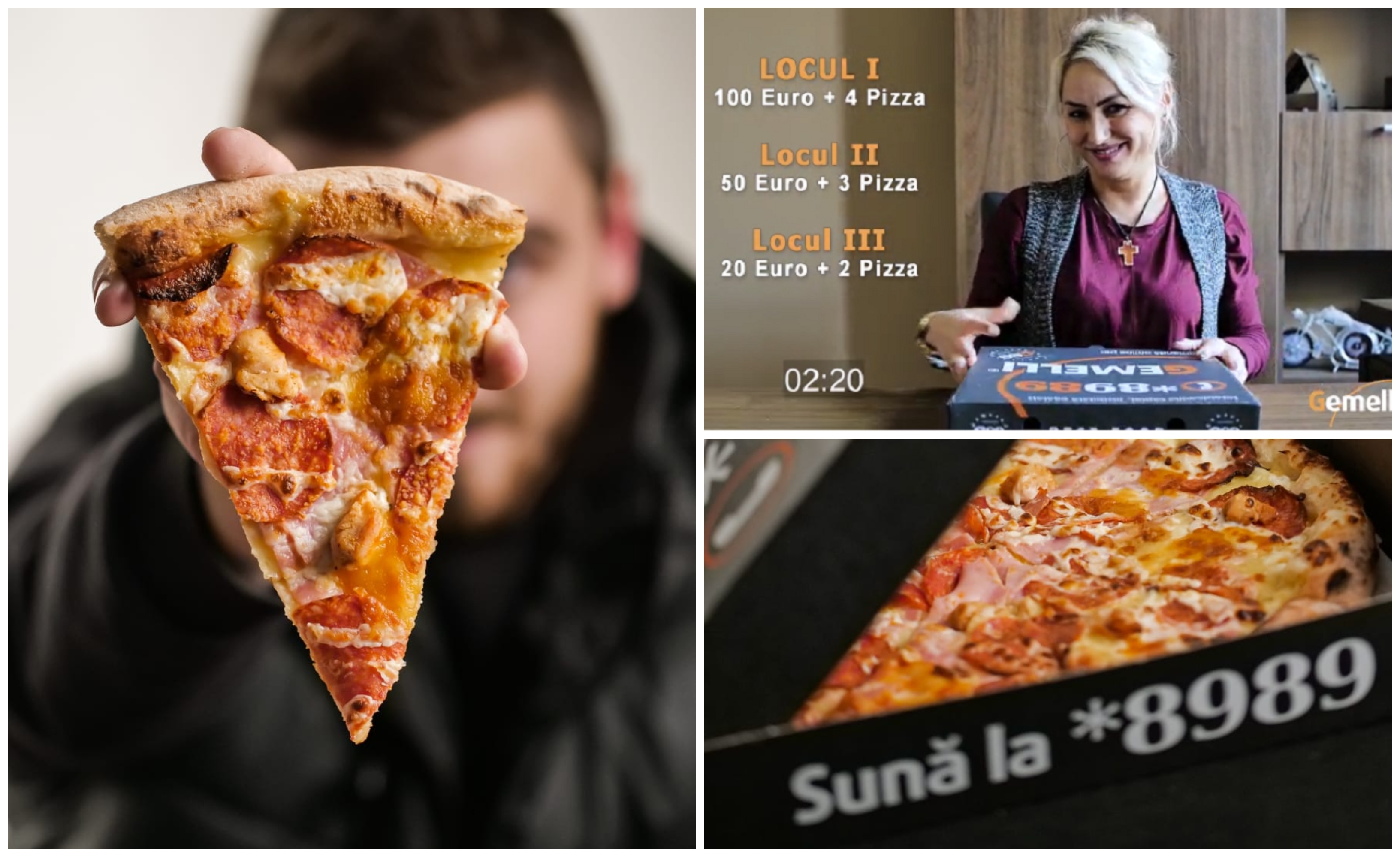 VIDEO. Nu e glumă! Câștigați bani și pizza gratis dacă mâncați...pizza! Concurs online marca Gemelli