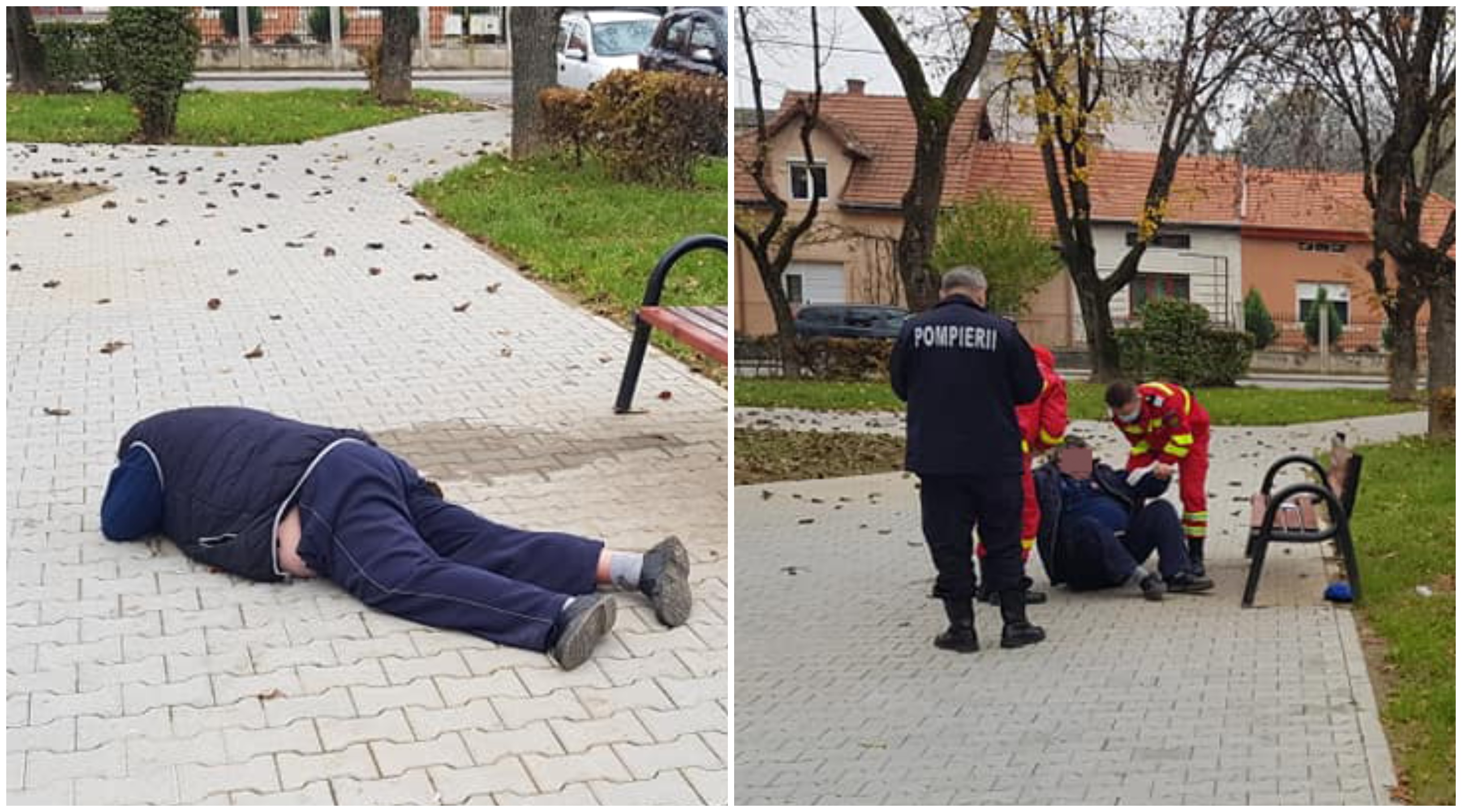 FOTO. Sătmărean căzut în stradă. Ore întregi nu l-a ajutat nimeni!