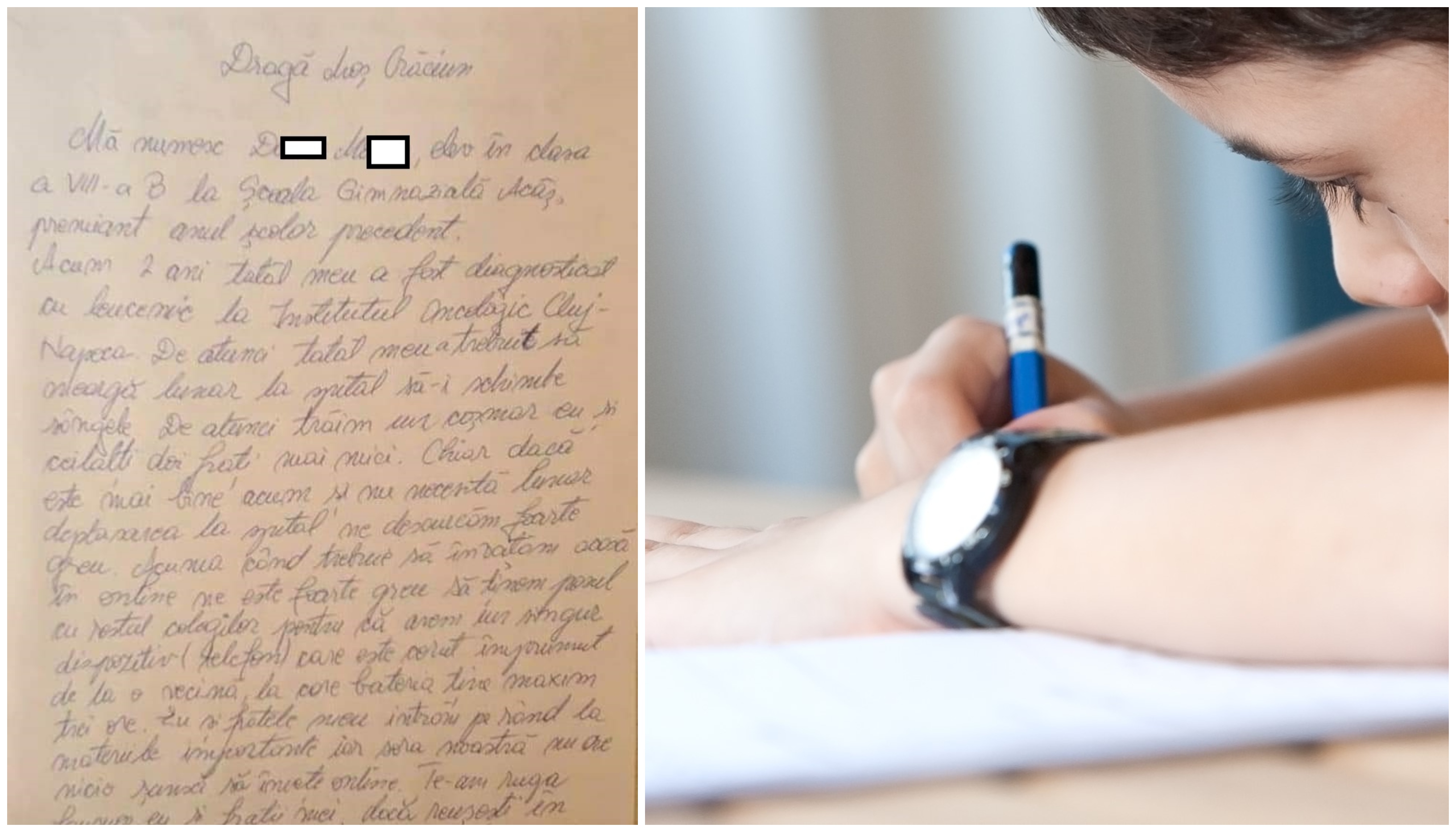 FOTO. Scrisoarea emoționantă către Moș Crăciun a unei fetițe cu doi frățiori și tatăl bolnav de cancer