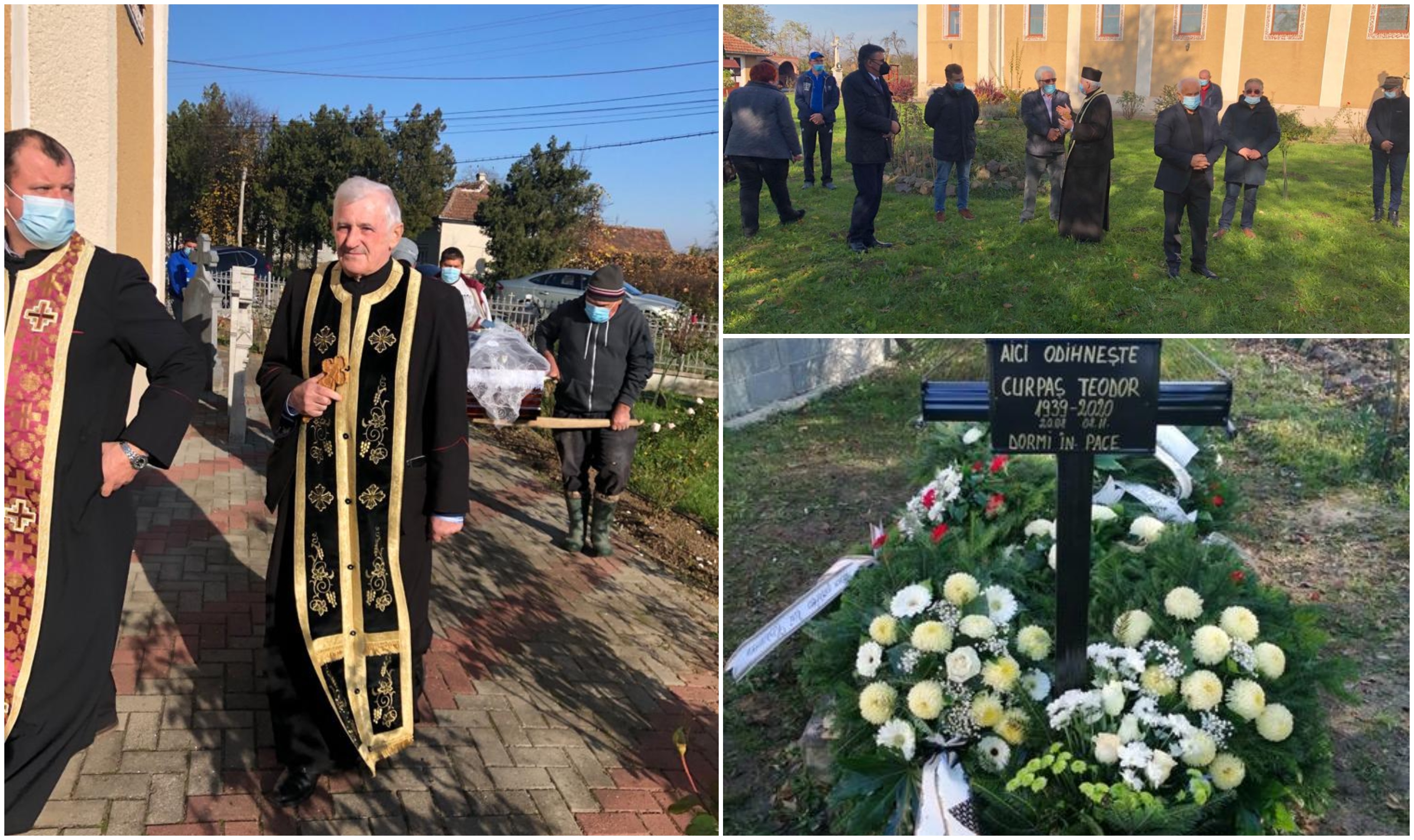 FOTOGALERIE. Profesorul Teodor Curpaș, răpus de COVID, condus astăzi pe ultimul drum