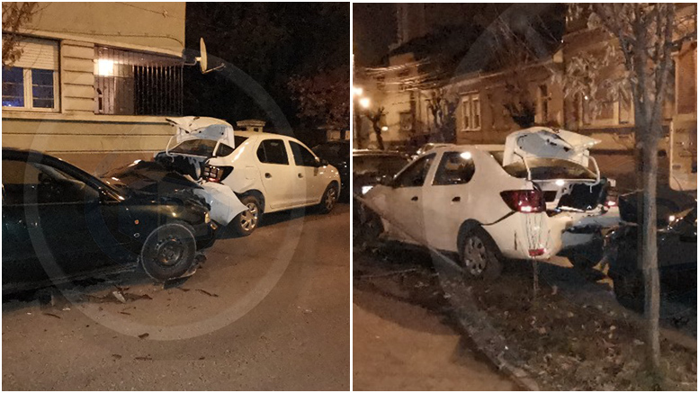 FOTOGALERIE. Accident în lanț la câțiva pași de Poliția Satu Mare