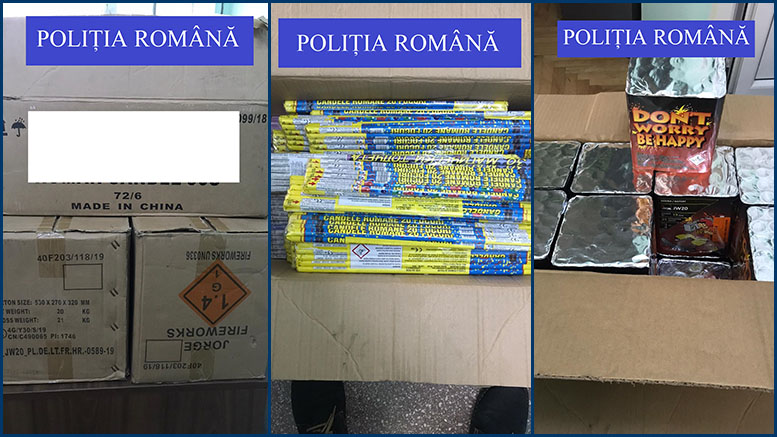 FOTOGALERIE. Captură foarte mare de petarde în municipiul Satu Mare