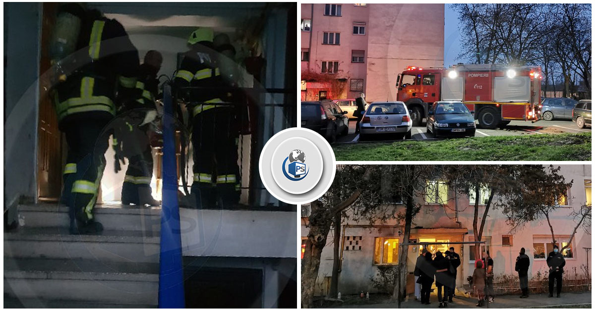 FOTO/VIDEO. Panică în cartierul Micro 15. Incendiu la un bloc din municipiul Satu Mare