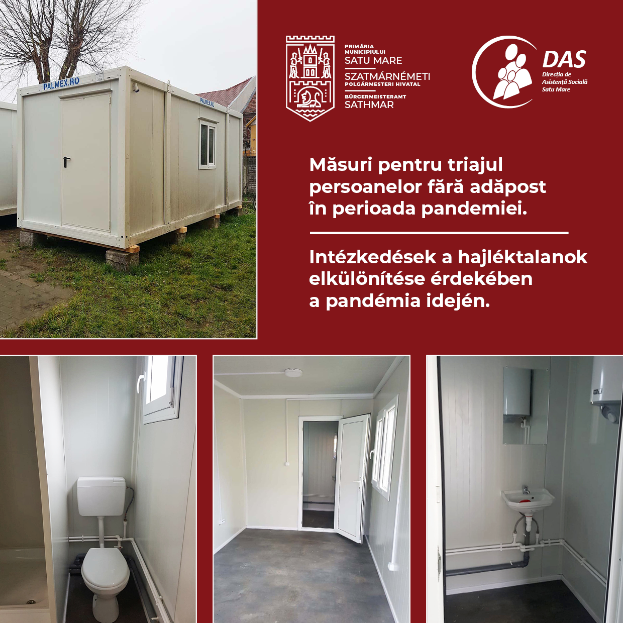 Védelmi intézkedések hajléktalan emberek számára Szatmárnémetiben