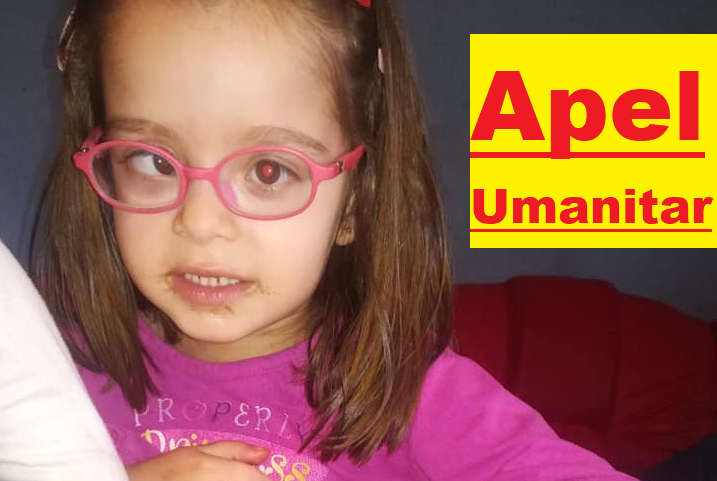 FOTO. Micuța Damiana, de doar 4 anișori, are nevoie urgentă de ajutor
