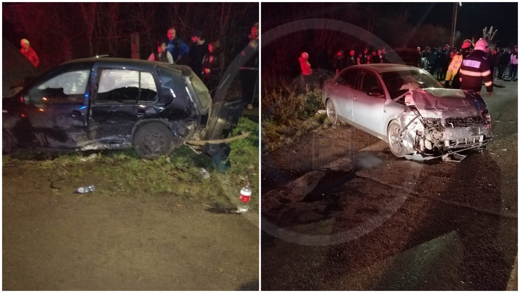 FOTO. Accident grav în județul Satu Mare, O mamă, cu doi copii, transportați la Urgență
