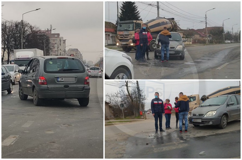 FOTOGALERIE. Un nou accident pe Drumul Careiului. O șoferiță neatentă, aparent vinovată