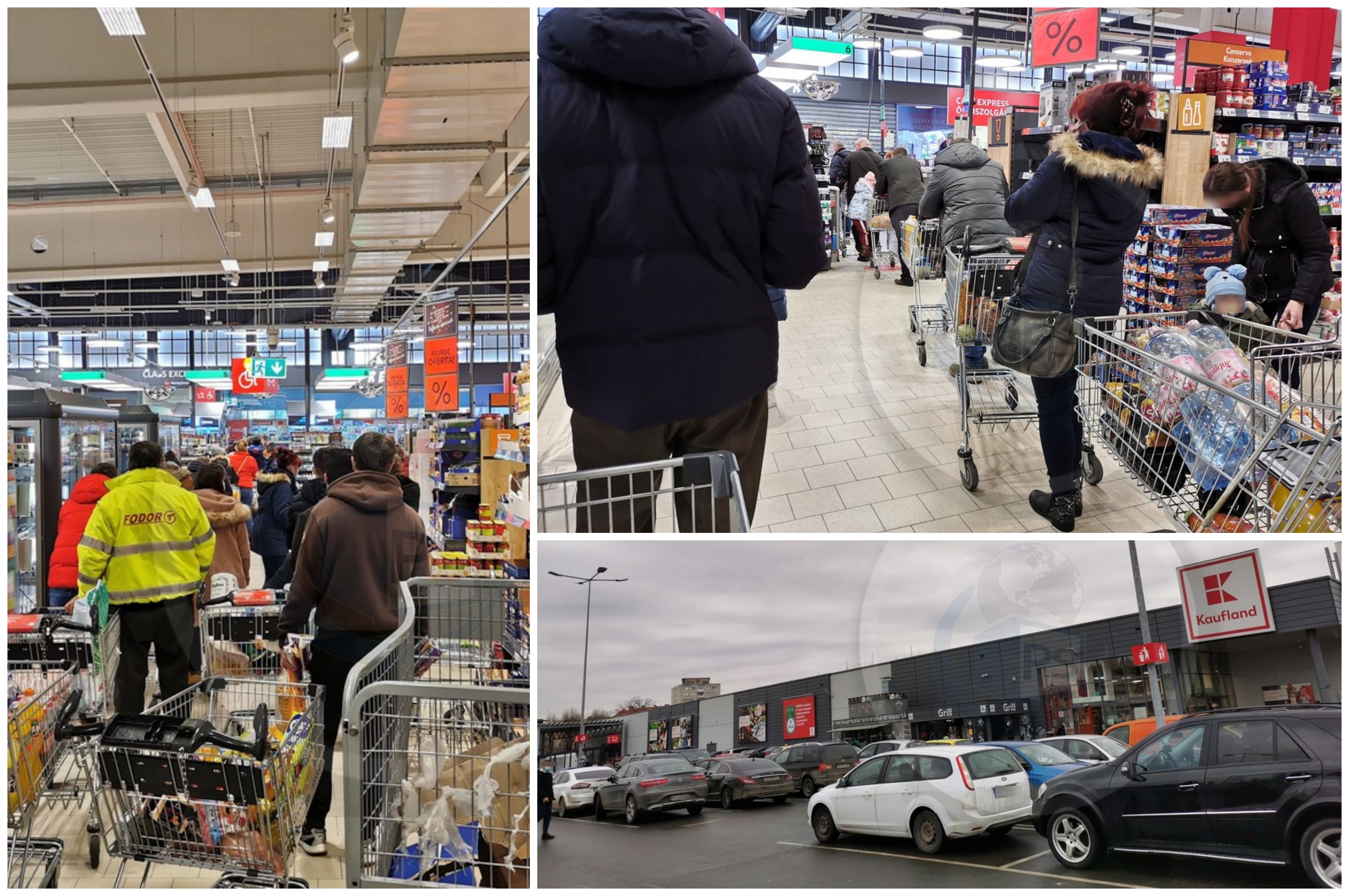 FOTOGALERIE. Nebunie în supermarket-uri. Sătmărenii au ieșit să își facă ultimele provizii de Crăciun
