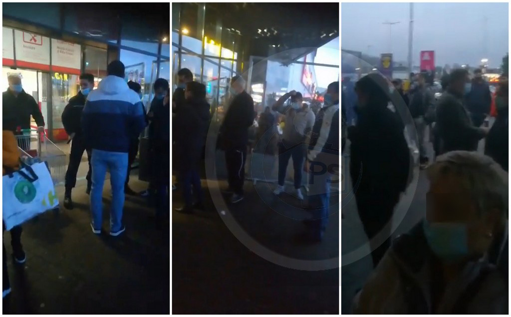VIDEO. Scandal la mall-ul NEPI. Cozi de zeci de persoane care așteaptă în frig