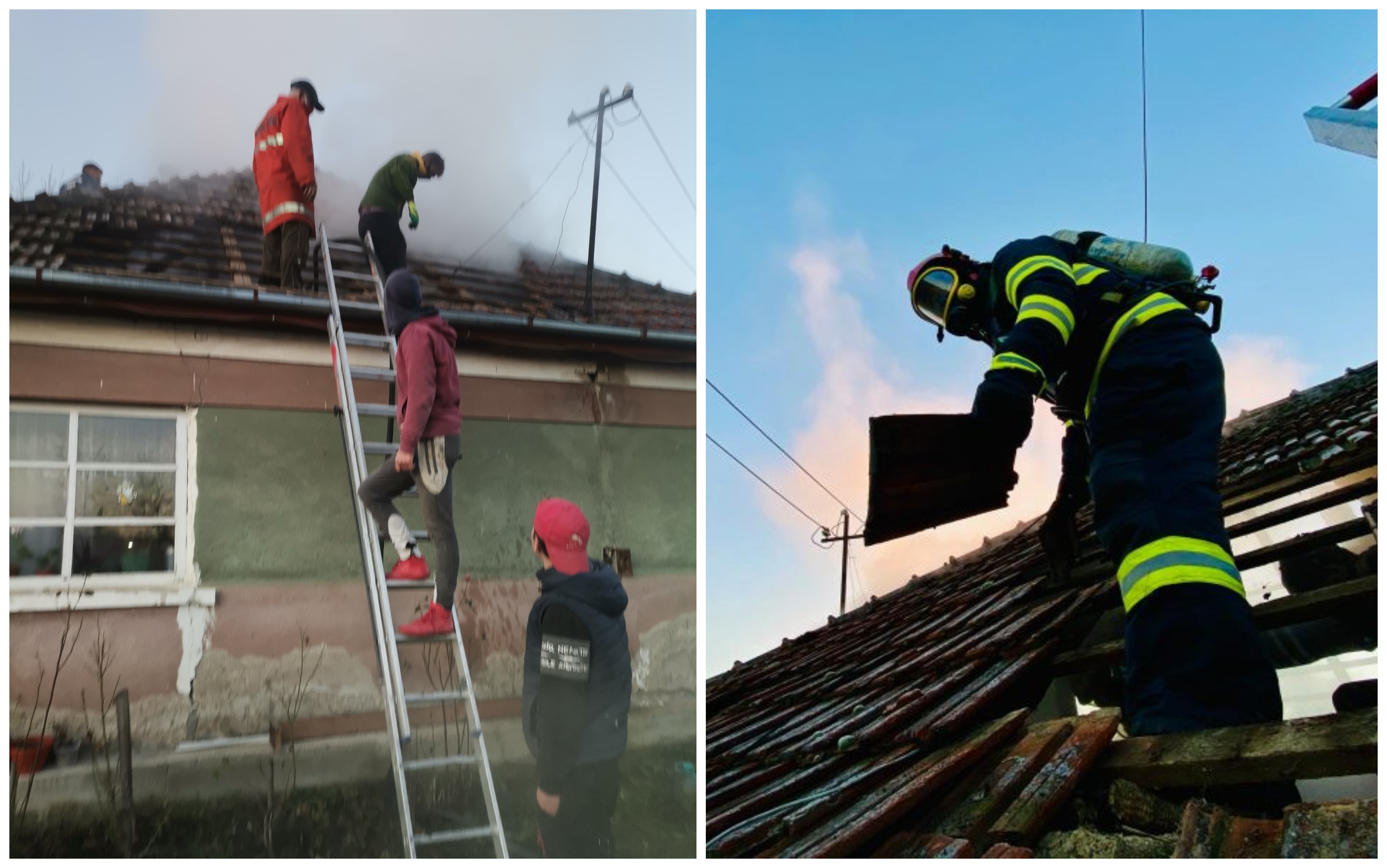 FOTO. Solidaritate! O firmă repară gratuit casa unei familii afectată astăzi de incendiu