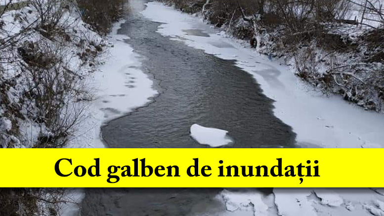 HARTĂ. Se topește gheața și zăpada. Alertă de inundații în județul Satu Mare