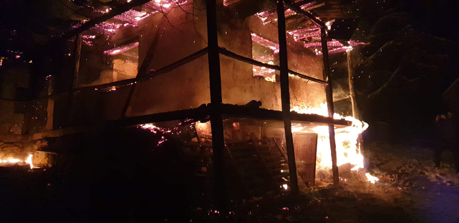 FOTO. Persoană carbonizată în județul Satu Mare. A ars de vie