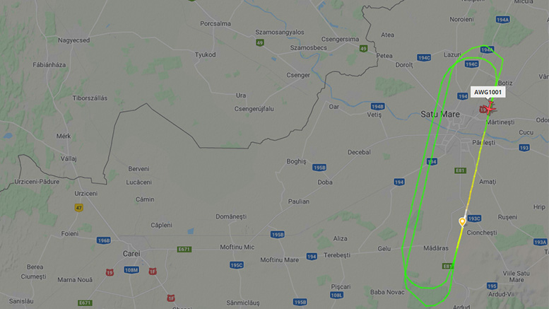 Avion surprins survolând Sătmarul. Care este motivul