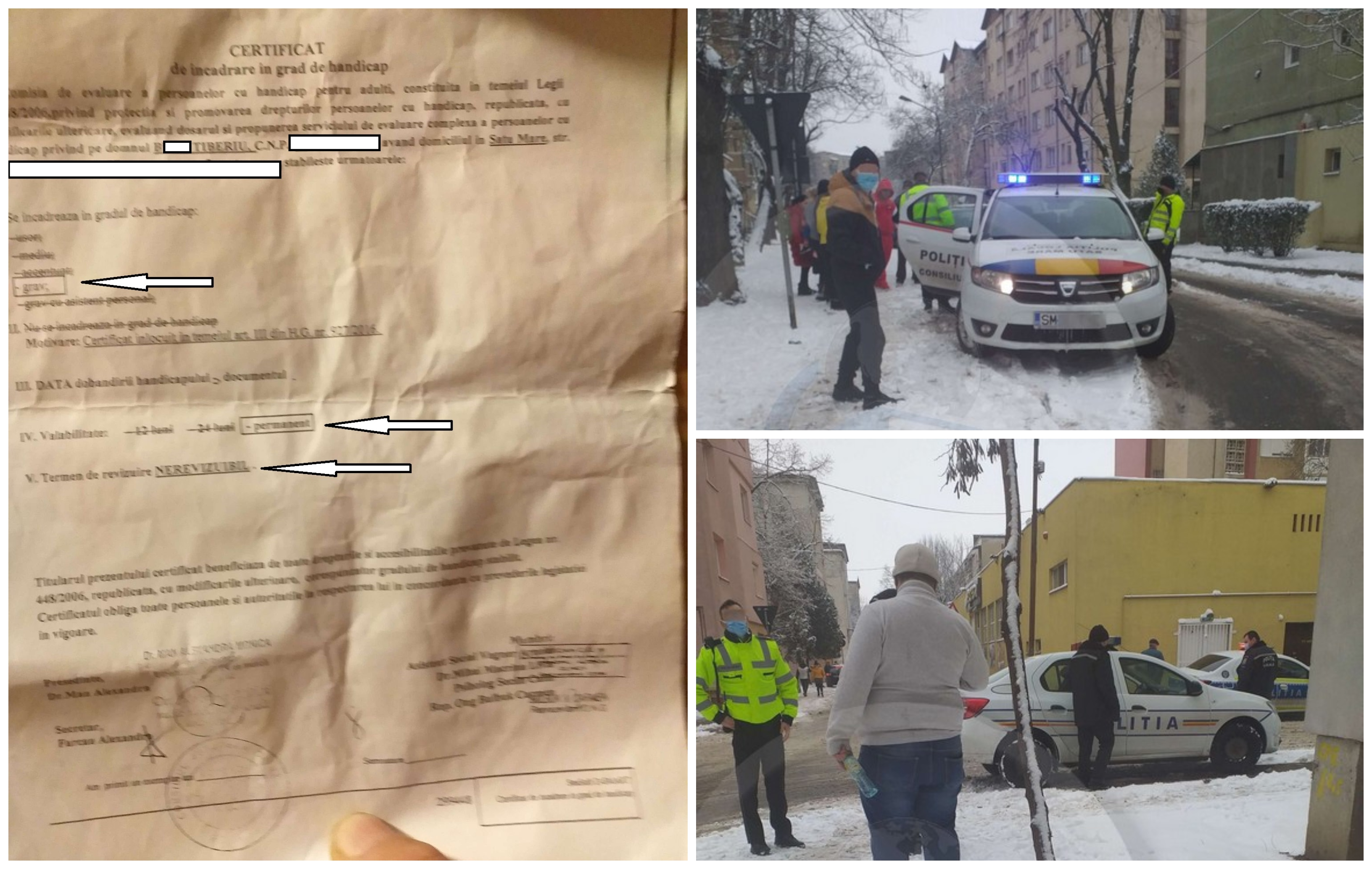 FOTO/VIDEO. Șofer cu handicap sprayat de un polițist local fiindcă a parcat pe un loc special