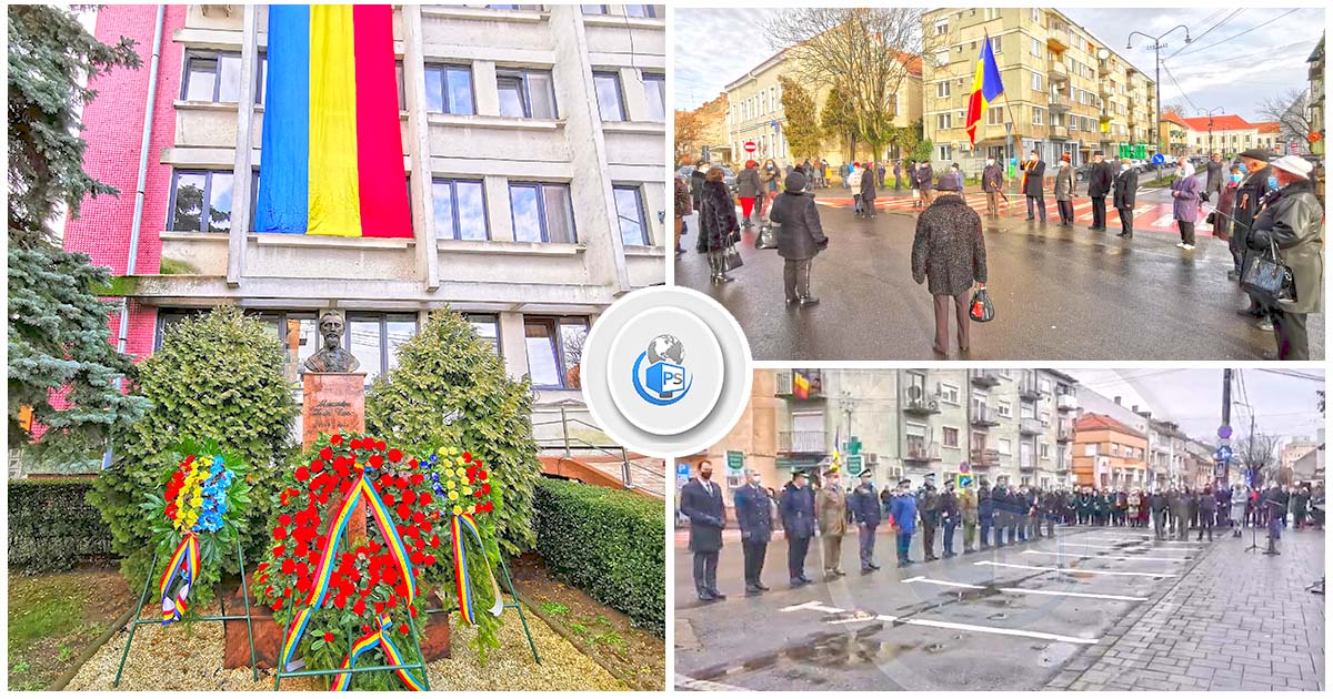 FOTO/VIDEO. Mica Unire, sărbătorită în pandemie: Fără "Hora Unirii", fără defilare, doar un scurt moment simbolic