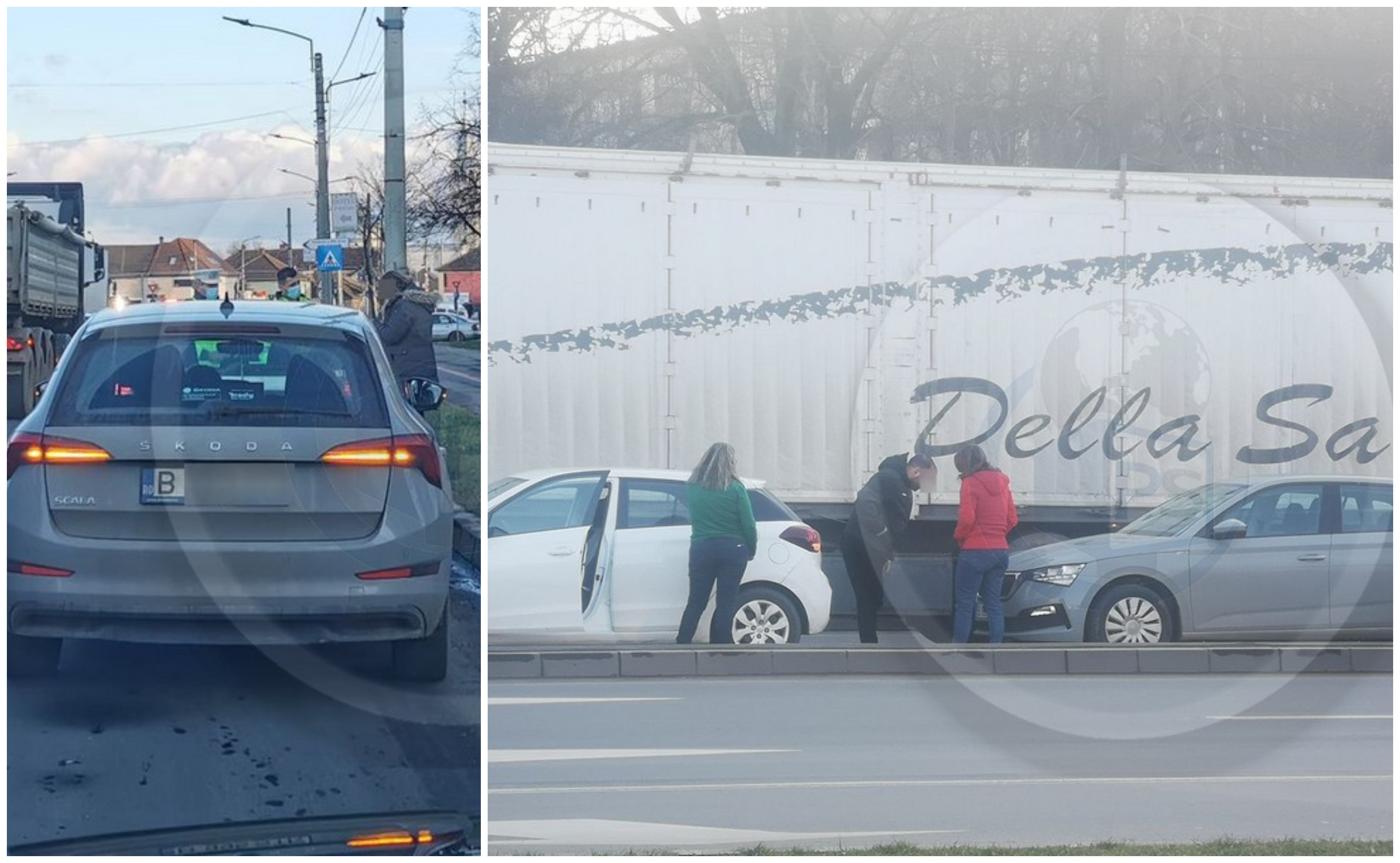FOTO. Două șoferițe au blocat traficul pe Drumul Careiului după un accident minor