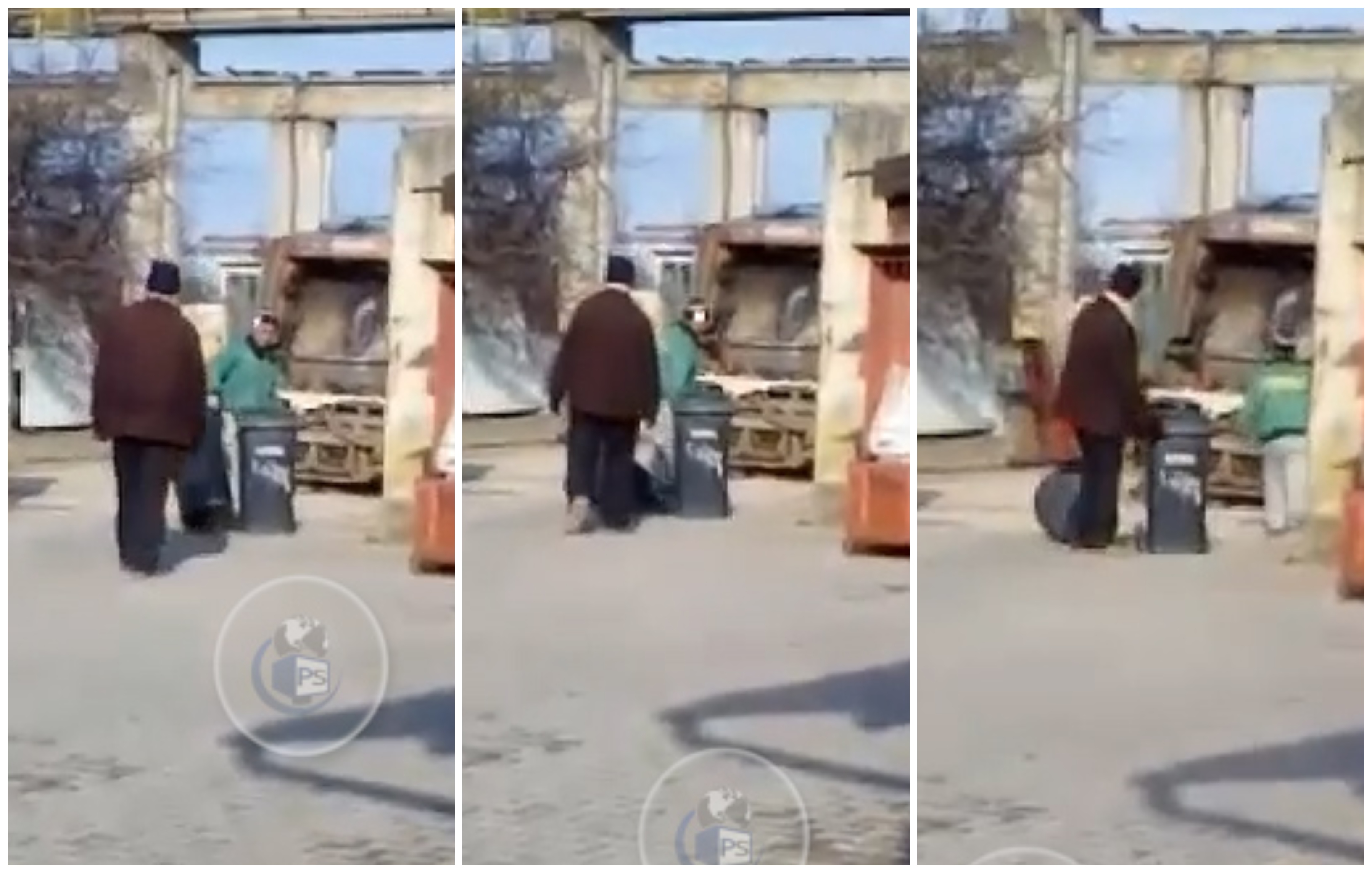 VIDEO. Angajat Florisal care lucrează în bătaie de joc. Aruncă tomberonul în fața clientului