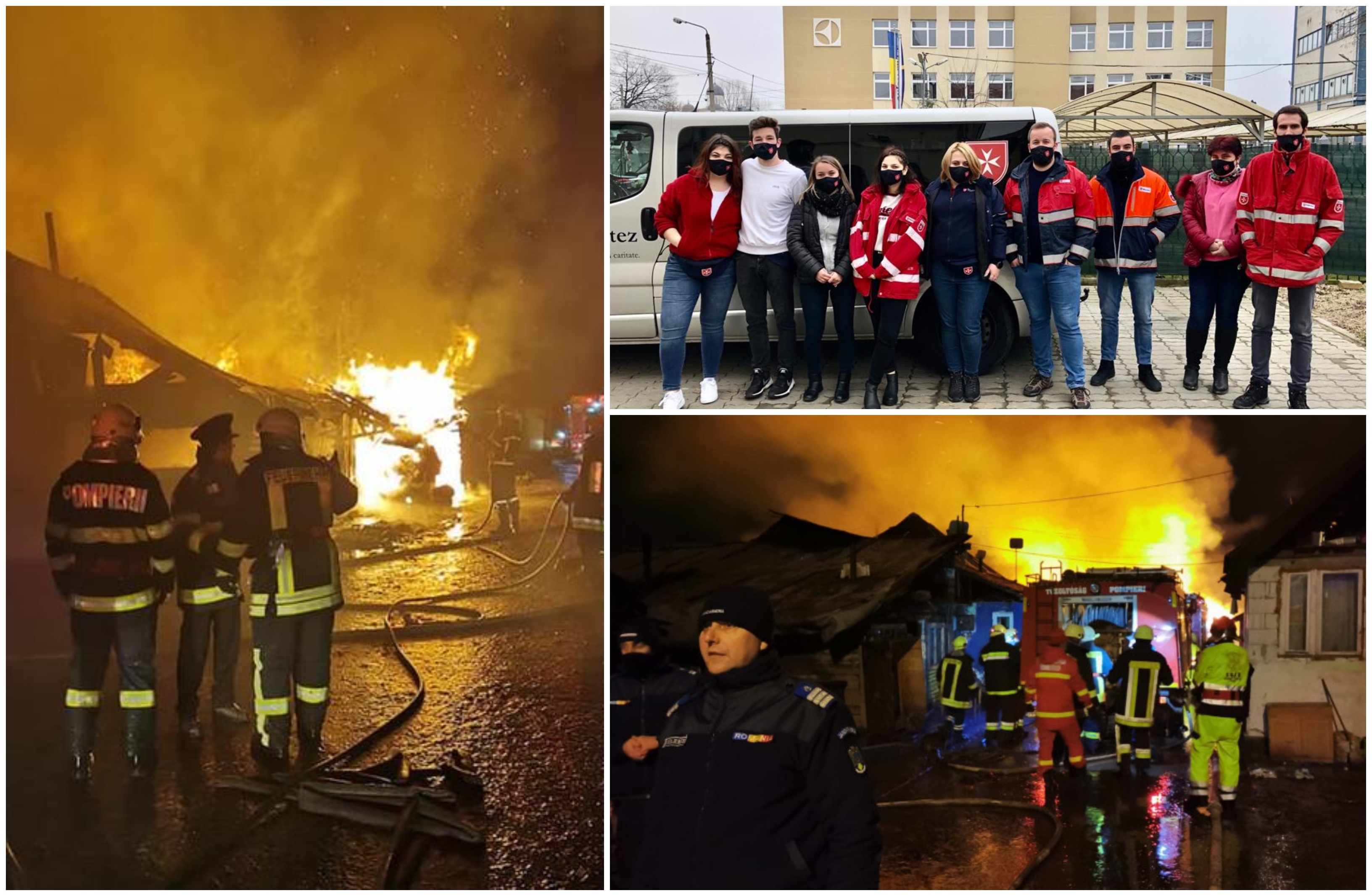 FOTO/VIDEO. Dezastru în România. Sute de persoane fără casă, sătmărenii au mers să îi ajute