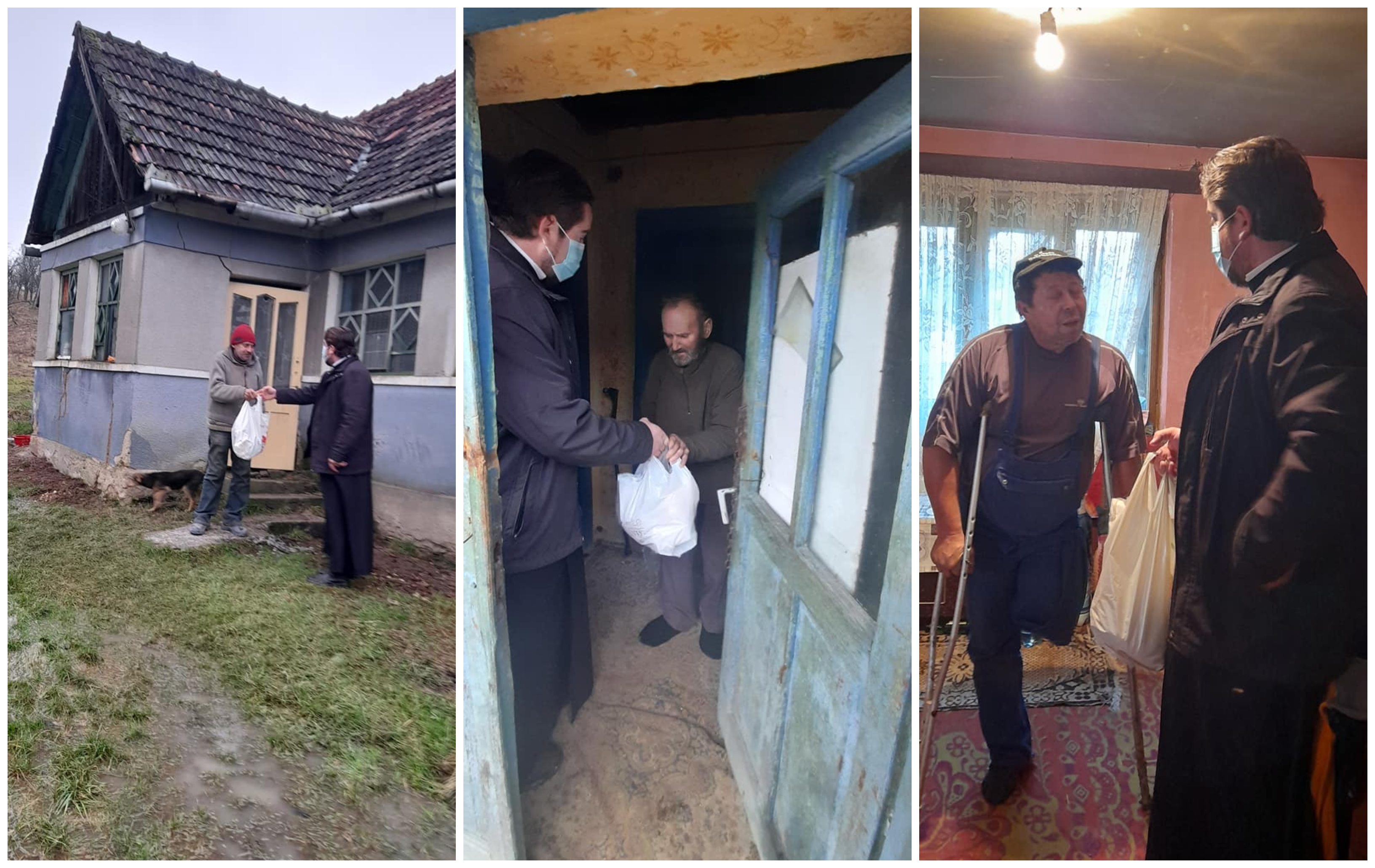 FOTOGALERIE. Un preot din județul Satu Mare le duce mâncare caldă săracilor