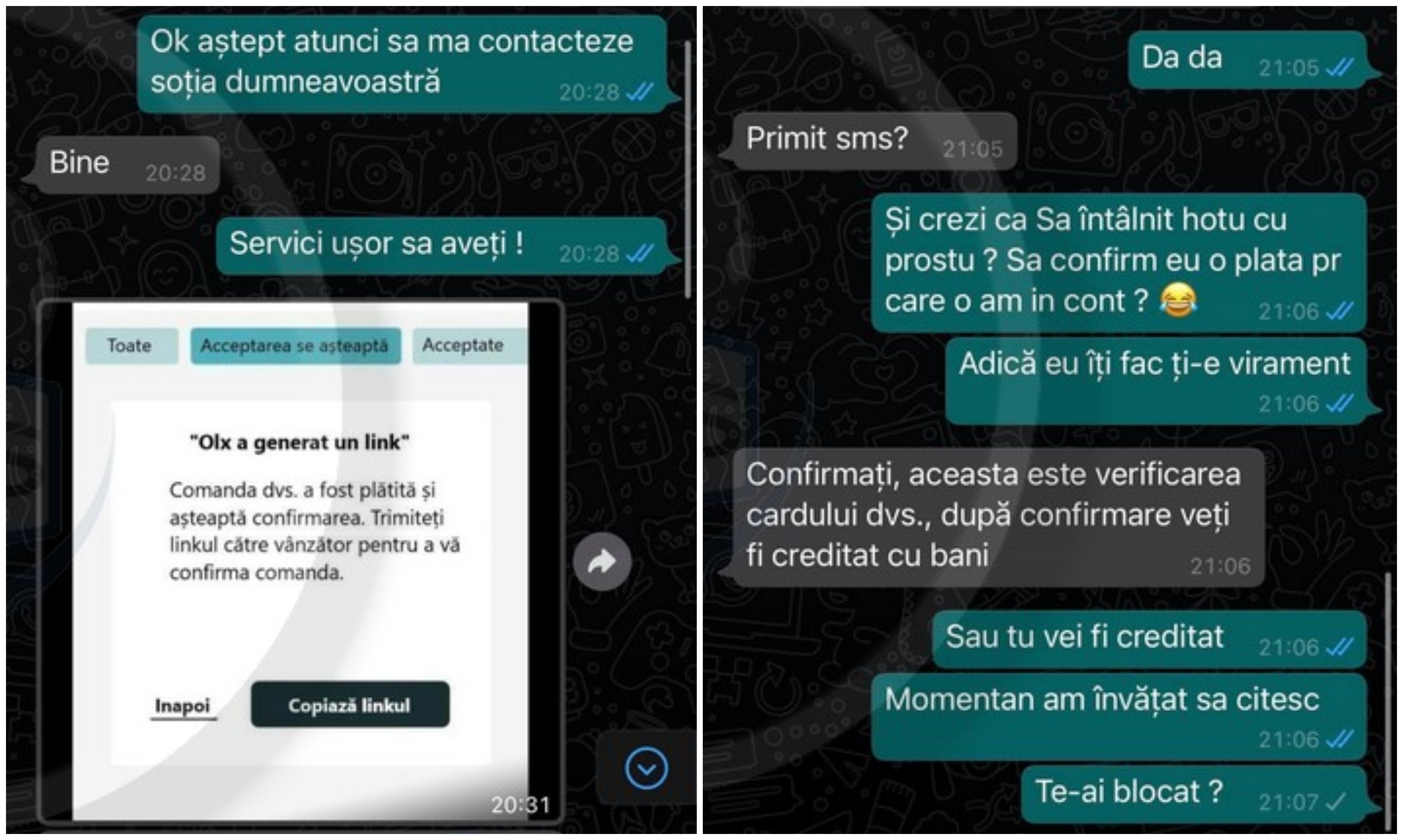 FOTO. Atenție la țepele în numele OLX. Un sătmărean era să rămână fără bani pe card