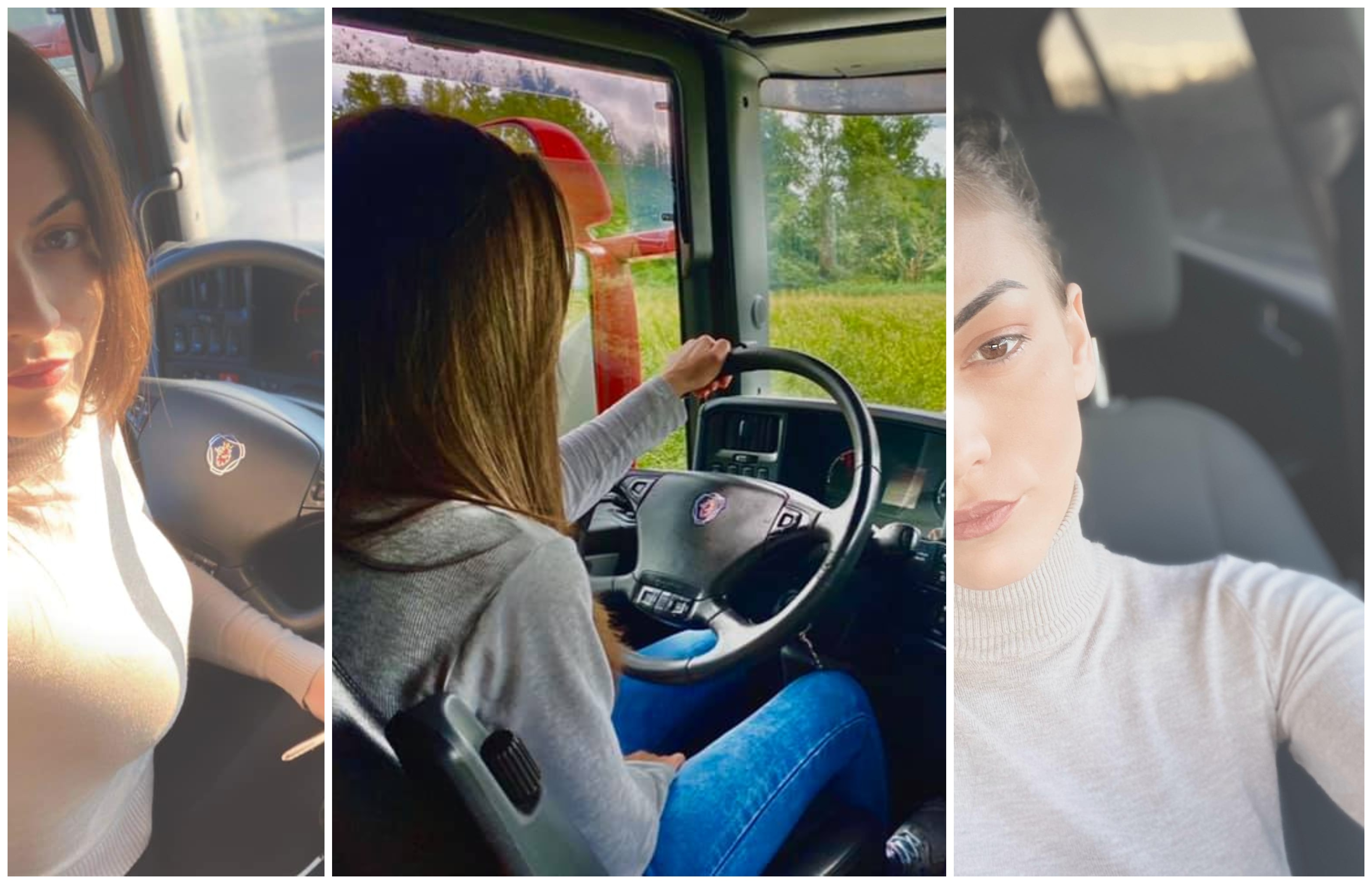 FOTOGALERIE. Tânăra cu două facultăți și două mastere care s-a făcut șofer de TIR