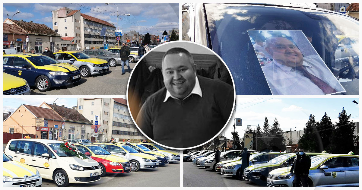 FOTO/VIDEO. Călin Pop, condus pe ultimul drum de colegi! Unul dintre cei mai apreciați taximetriști