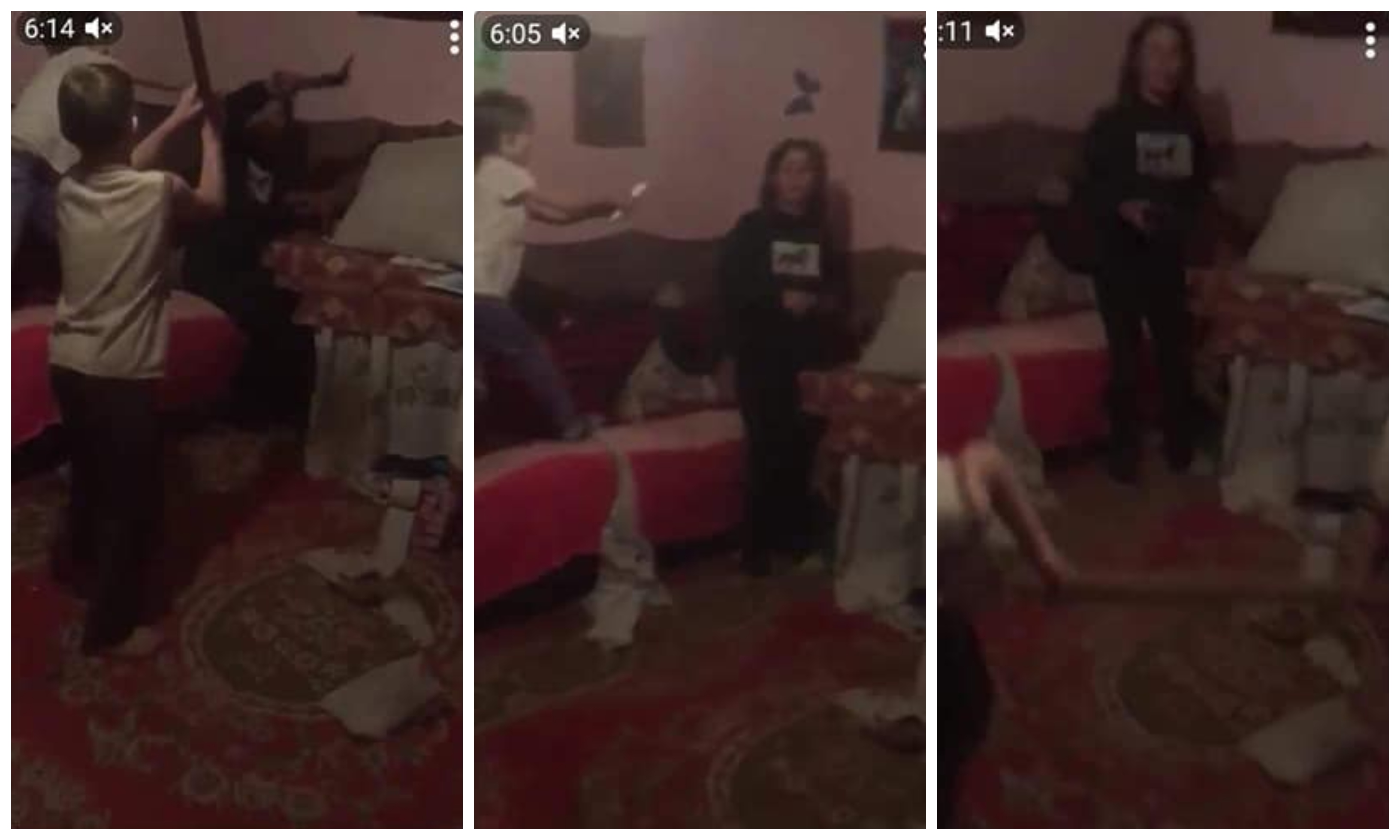 VIDEO. Un tată și-a pus copiii minori să își bată mama cu parul. I-au spart capul și au umilit-o