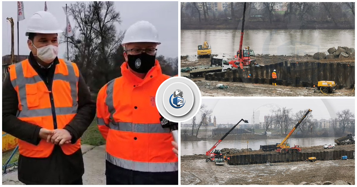 FOTO/VIDEO. Ministrul Cseke, în vizită la al treilea pod: "Avem resursele necesare. Vrem să fie o lucrare de calitate"