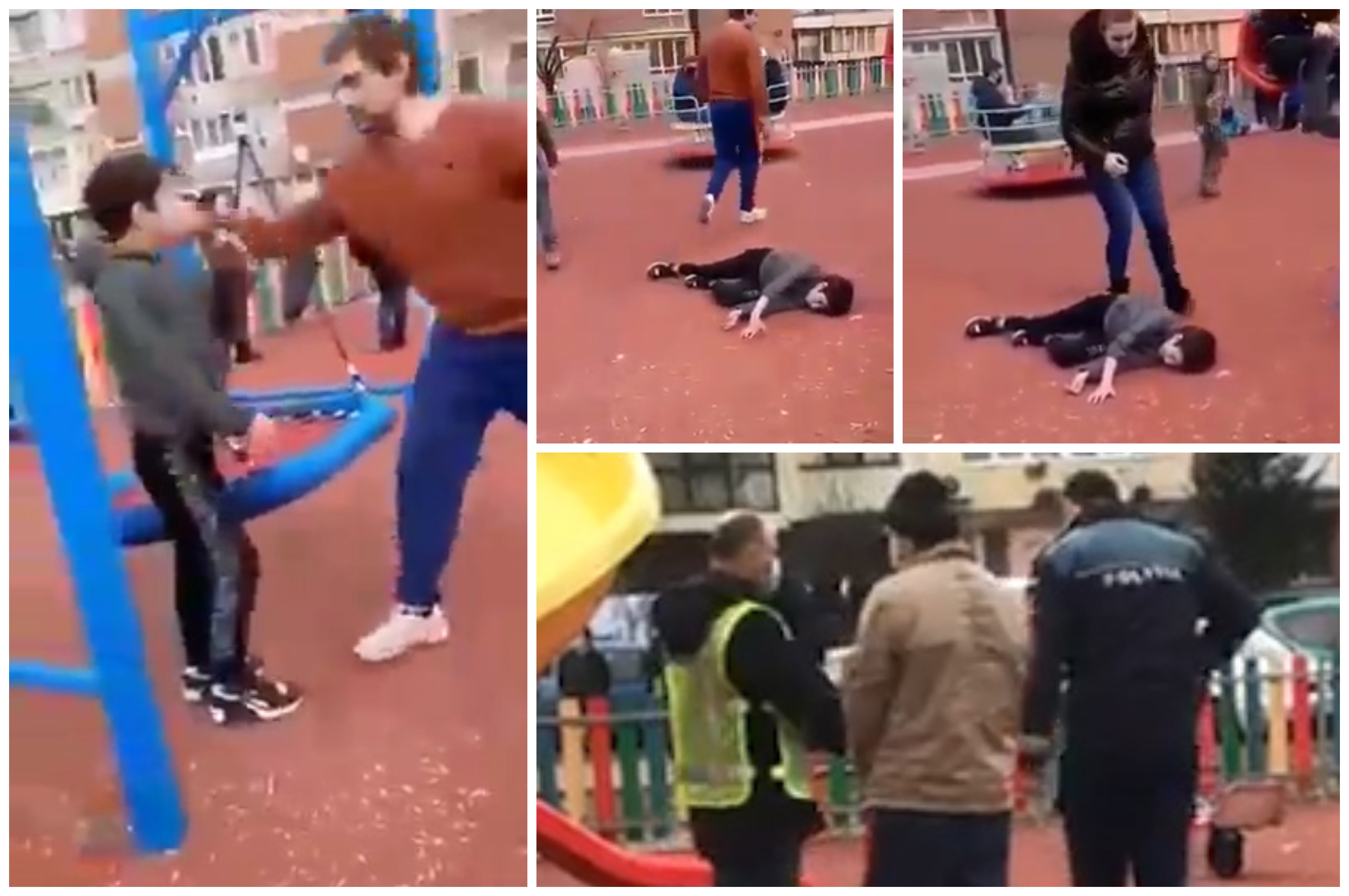 FOTO/VIDEO. Copil lăsat inconștient, în mod brutal, pe un teren de joacă de un bărbat